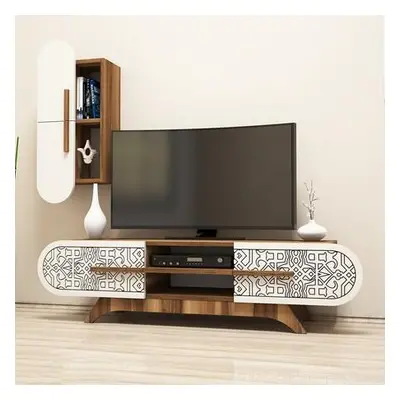 Hanah Home TV Unit Defne - Walnut, Cream