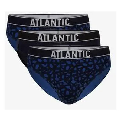 Atlantic Klasické pánské slipy 3Pack - černé/tmavě modré Velikost: XL, Modrá