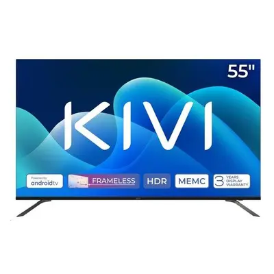 KIVI - 55', UHD, Google Android TV, Black, 3840x2160, 60 Hz, , 2x10W, 70 kWh/1000h , BT5, HDMI 3