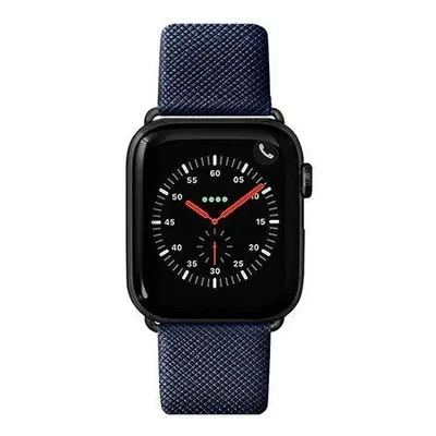 LAUT Prestige saffiánový řemínek Apple Watch 42/44 mm modrý