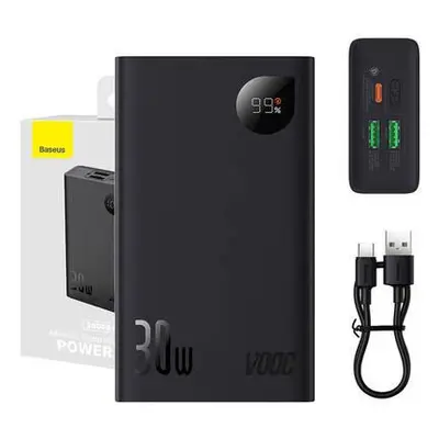 Powerbanka Baseus Adaman 2, 20000mAh, 30W, 3xUSB, USB-C (černá)