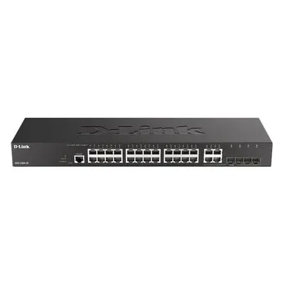 D-Link DGS-2000-28 Managed switch, 24x GbE, 4x RJ45/SFP, fanless, DGS-2000-28