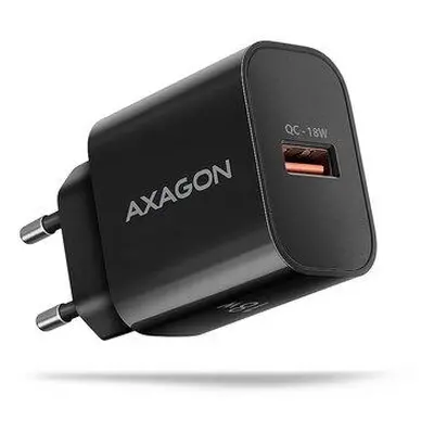 AXAGON ACU-QC18, nabíječka do sítě 18W, 1x port USB-A, QC3.0/AFC/Apple, černá