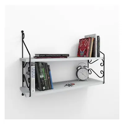 Hanah Home Wall Shelf Seramoni 2'li - White White