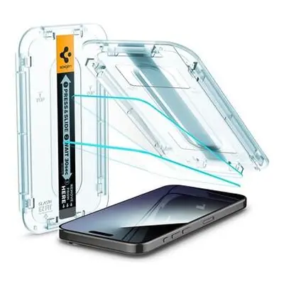 Spigen Glass tR EZ Fit 2 Pack, transparency - iPhone 15 Pro Max AGL06872