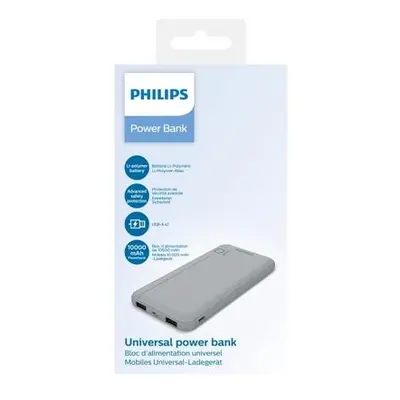 Powerbanka Philips DLP1810NV/62, stříbrná, 10000mAh