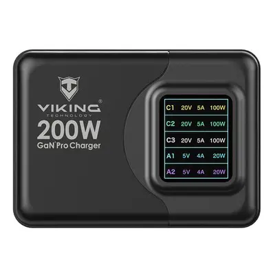 Viking USB GaN charger 200W PD PRO