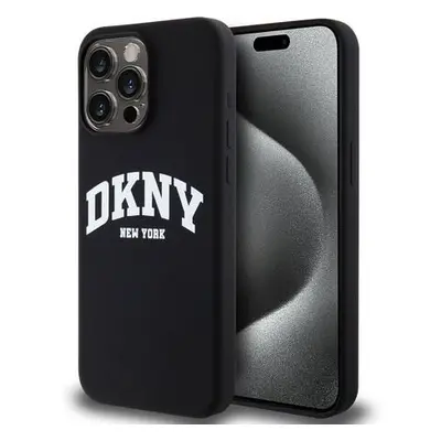 DKNY Liquid Silicone Arch Logo MagSafe Zadní Kryt pro iPhone 14 Pro Black