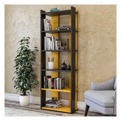 Hanah Home Bookshelf Sakran - Anthracite, Yellow