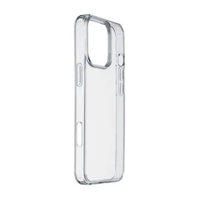 Zadní kryt CellularLine Clear Duo s ochranným rámečkem pro iPhone 16 Pro, průhledný