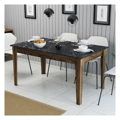 Hanah Home Dining Table Milan 518 - Walnut, Black