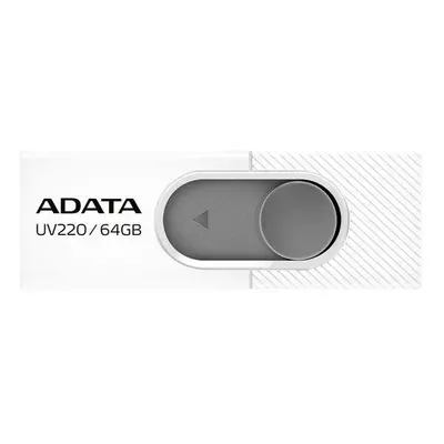 ADATA flash disk 64GB UV220 USB 2.0 bílo-šedý, AUV220-64G-RWHGY