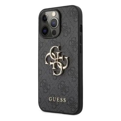 Guess PU 4G Metal Logo Case iPhone 13 Pro šedý