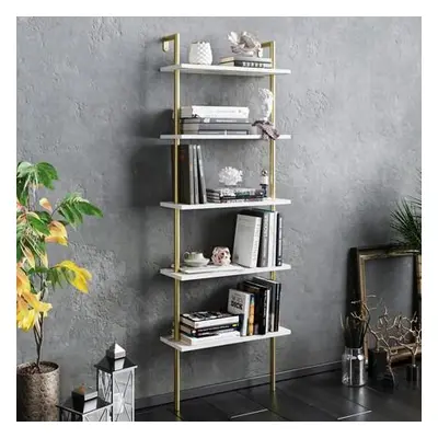 Hanah Home Bookshelf Paula - White, Gold