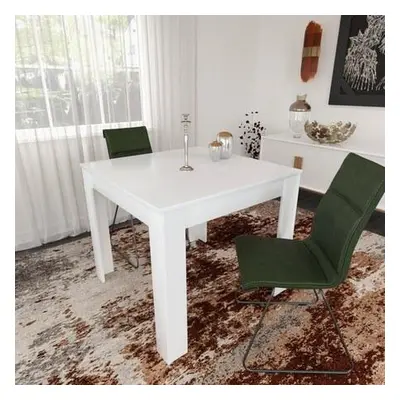 Hanah Home Dining Table Single 90 - Shiny White White