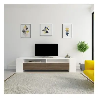 Hanah Home TV Stand Sosruko - White, Walnut