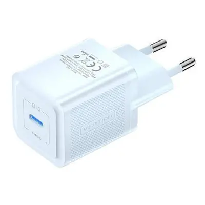 Wall charger, Vention, FEPL0-EU, USB-C, 20W, GaN (blue),