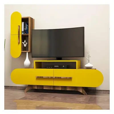 Hanah Home TV Unit Rose S - Walnut, Yellow