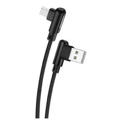 Foneng X70 úhlový kabel USB na Micro USB, 3A, 1 m (černý)