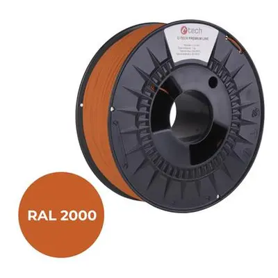 C-TECH tisková struna PREMIUM LINE ( filament ) , ASA, žlutooranžová, RAL2000, 1,75mm, 1kg, 3DF-