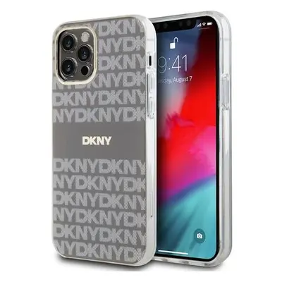 DKNY PC/TPU Repeat Pattern Tonal Stripe Magsafe Zadní Kryt pro iPhone 12/12 Pro Beige