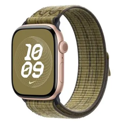 Apple Watch 49/46/45/44mm zeleno-šedý provlékací sportovní řemínek Nike