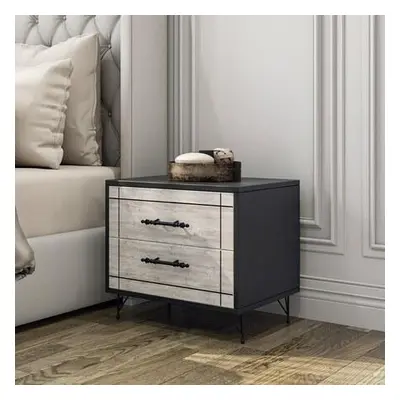 Hanah Home Nightstand Night - Light Grey