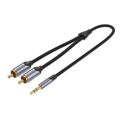 Cable Audio 2xRCA to 3.5mm Vention BCNBD 0.5m (grey)