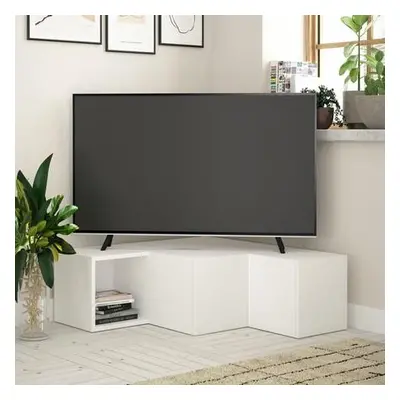 Hanah Home TV Stand Compact - White White