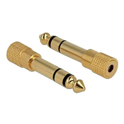 Delock adaptér stereo jack 6,35 mm samec na stereo jack 3,5 mm samice