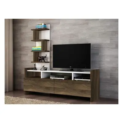 Hanah Home TV Unit Aldora - White, Walnut