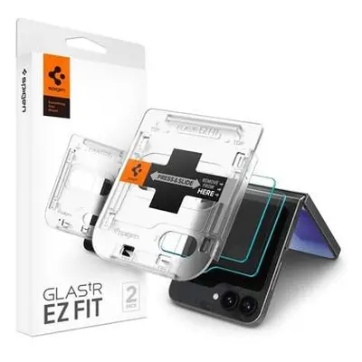 Spigen Glass tR EZ Fit Cover sklo Samsung Galaxy Z Flip6 (2 ks)