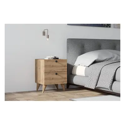 Hanah Home Nightstand Kada - Walnut v2 Walnut