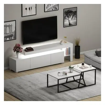 Hanah Home Living Room Furniture Set Beliz - White White