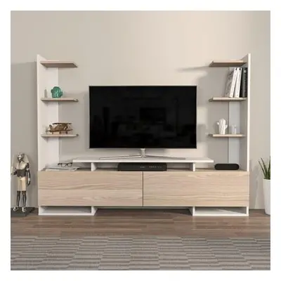 Hanah Home TV Stand Ava - White, Oak