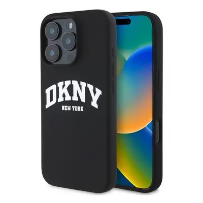 DKNY Liquid Silicone Arch Logo MagSafe Zadní Kryt pro iPhone 16 Pro Black