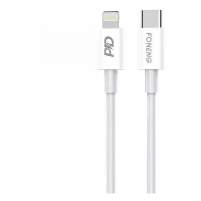 Kabel USB-C pro Lighting Foneng X31, 20W 1 m (bílý)