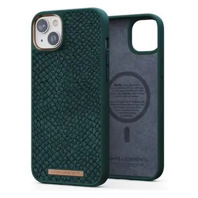 NJORD Salmon Leather Magsafe Case iPhone 14 Plus Green