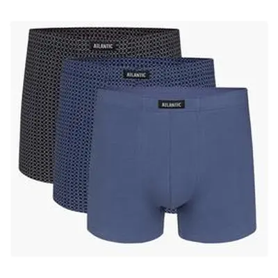 Atlantic Pánské boxerky 3Pack - vícebarevné Velikost: XXL, Tmavě, modrá