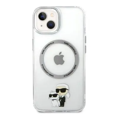 Karl Lagerfeld MagSafe Kompatibilní Kryt IML Karl and Choupette NFT pro iPhone 13 Transparent