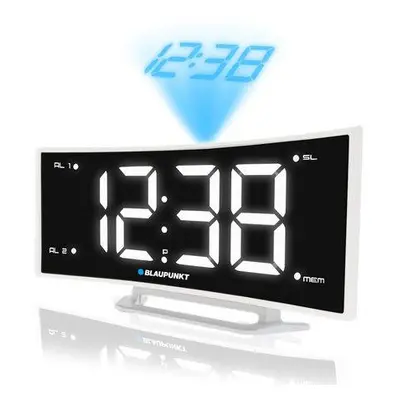 Rádiobudík BLAUPUNKT CRP7WH, FM PLL, projekční, USB, bílý