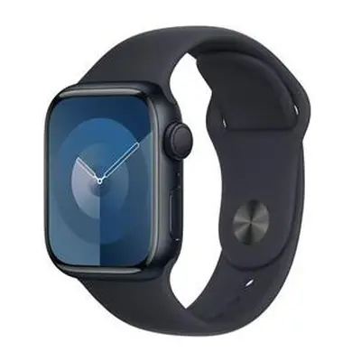 Apple Watch Series 9 41mm Temně inkoustový hliník s temně inkoustovým sportovním řemínkem M/L