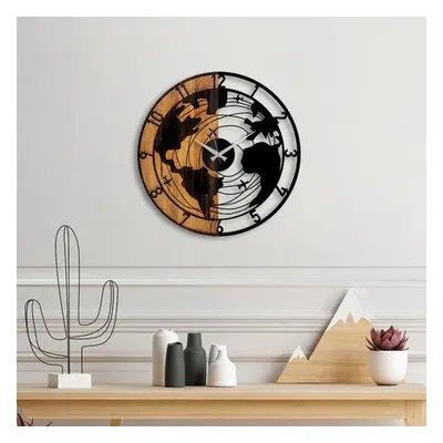 Wallity Decorative Wooden Wall Clock World Map