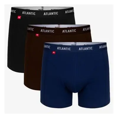 Atlantic Pánské boxerky 3Pack - vícebarevné Velikost: L, Modrá