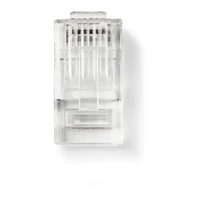 Nedis - RJ45 konektor| Zástrčka | Lanko UTP CAT6 | Přímý | Pozlacené | 10 kusů | PVC | Transpare