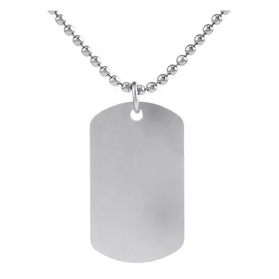 SILVEGO Stříbrný kuličkový řetízek s přívěskem dog tag JJJ2273N