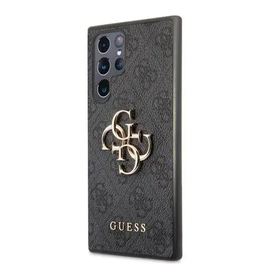 GUHCS22L4GMGGR Guess 4G Big Metal Logo Zadní Kryt pro Samsung Galaxy S22 Ultra Black