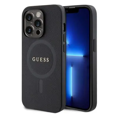 Guess Saffiano MagSafe kryt iPhone 15 Pro Max,Blac