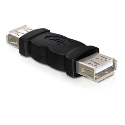 Delock USB Adapter, USB A černý samice/samice (spojka)