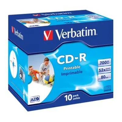 VERBATIM CD-R80 700MB DLP/ 52x/ printable/ jewel/ 10pack, 43325